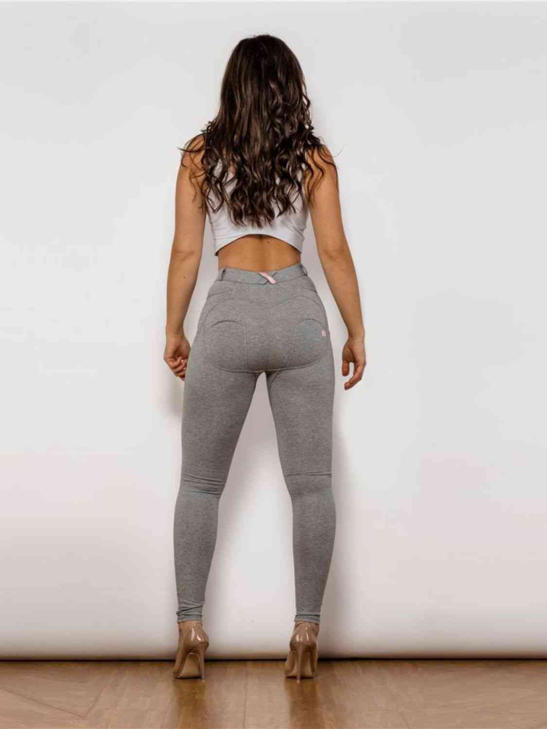 Leggings de cintura alta con detalle de contraste de tamaño completo