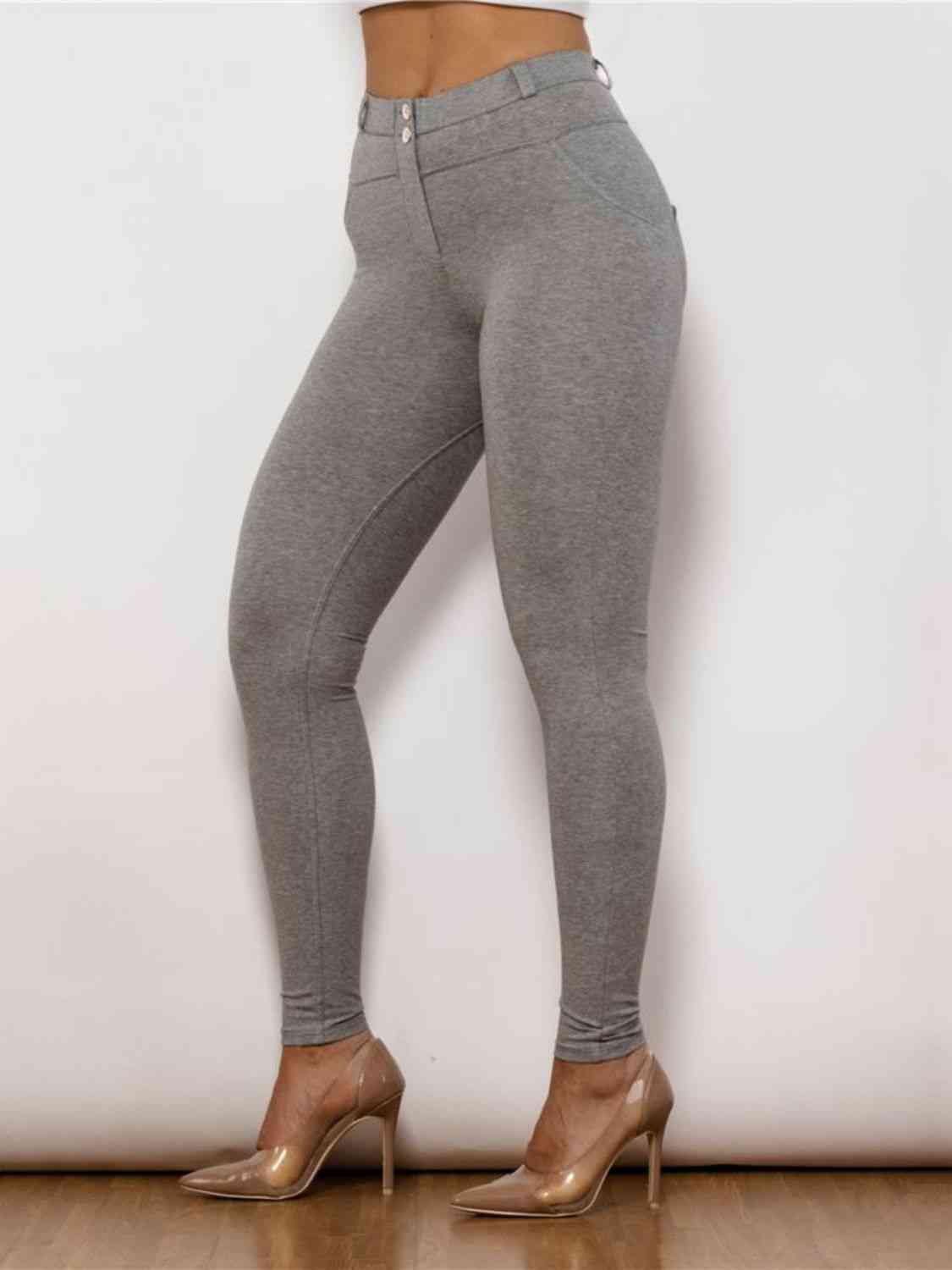 Leggings de cintura alta con detalle de contraste de tamaño completo