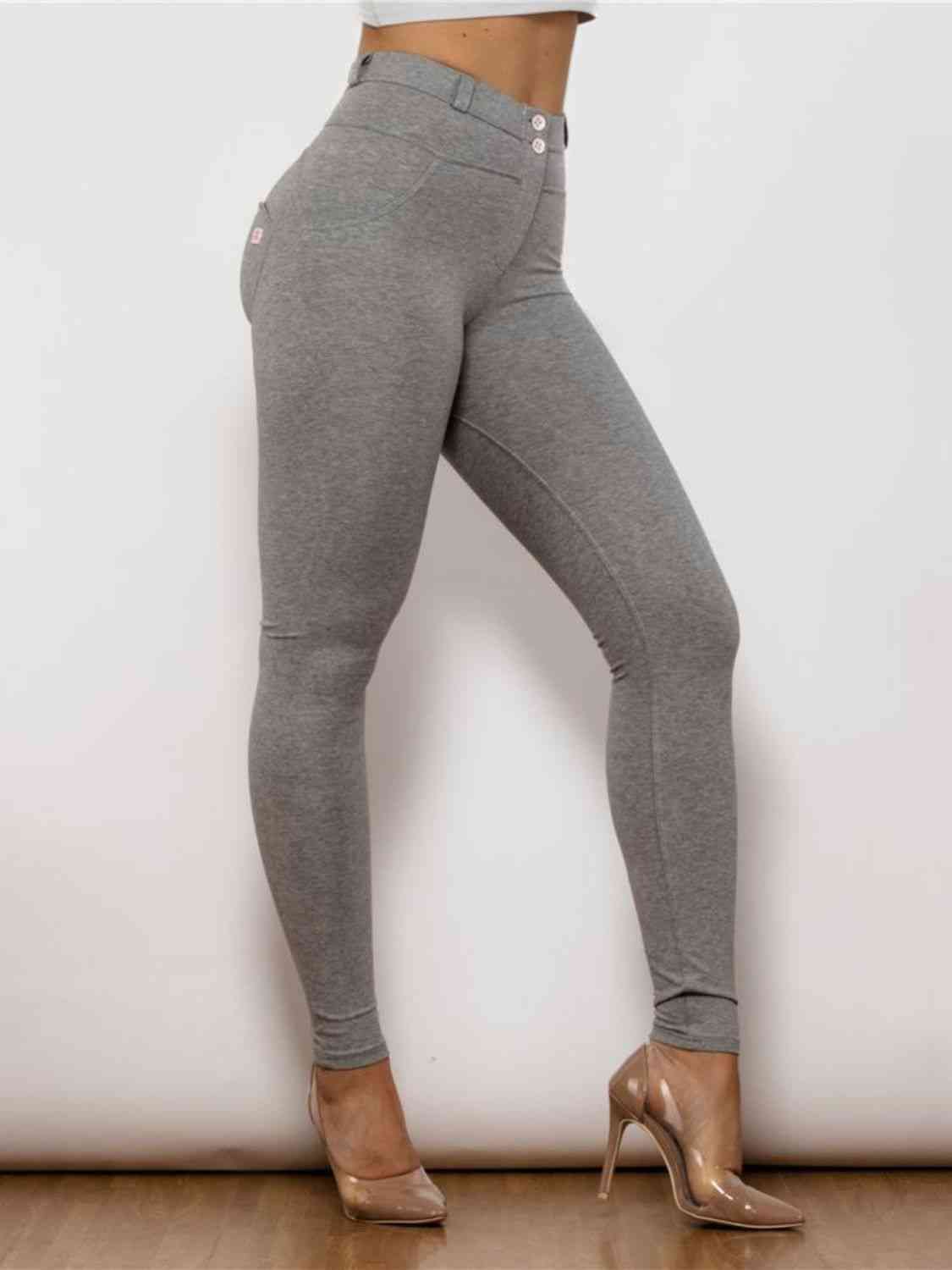 Leggings de cintura alta con detalle de contraste de tamaño completo