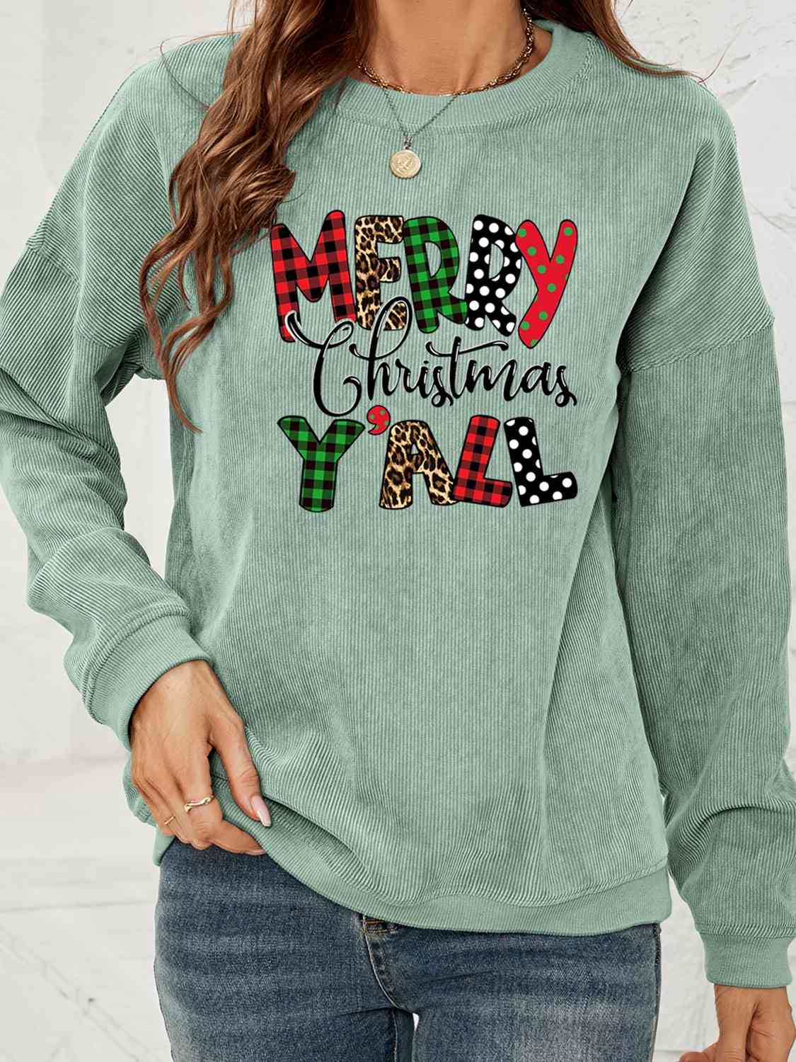 FELIZ NAVIDAD Y'ALL Sudadera gráfica