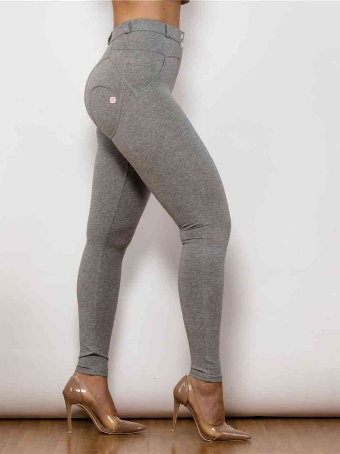 Leggings de cintura alta con detalle de contraste de tamaño completo