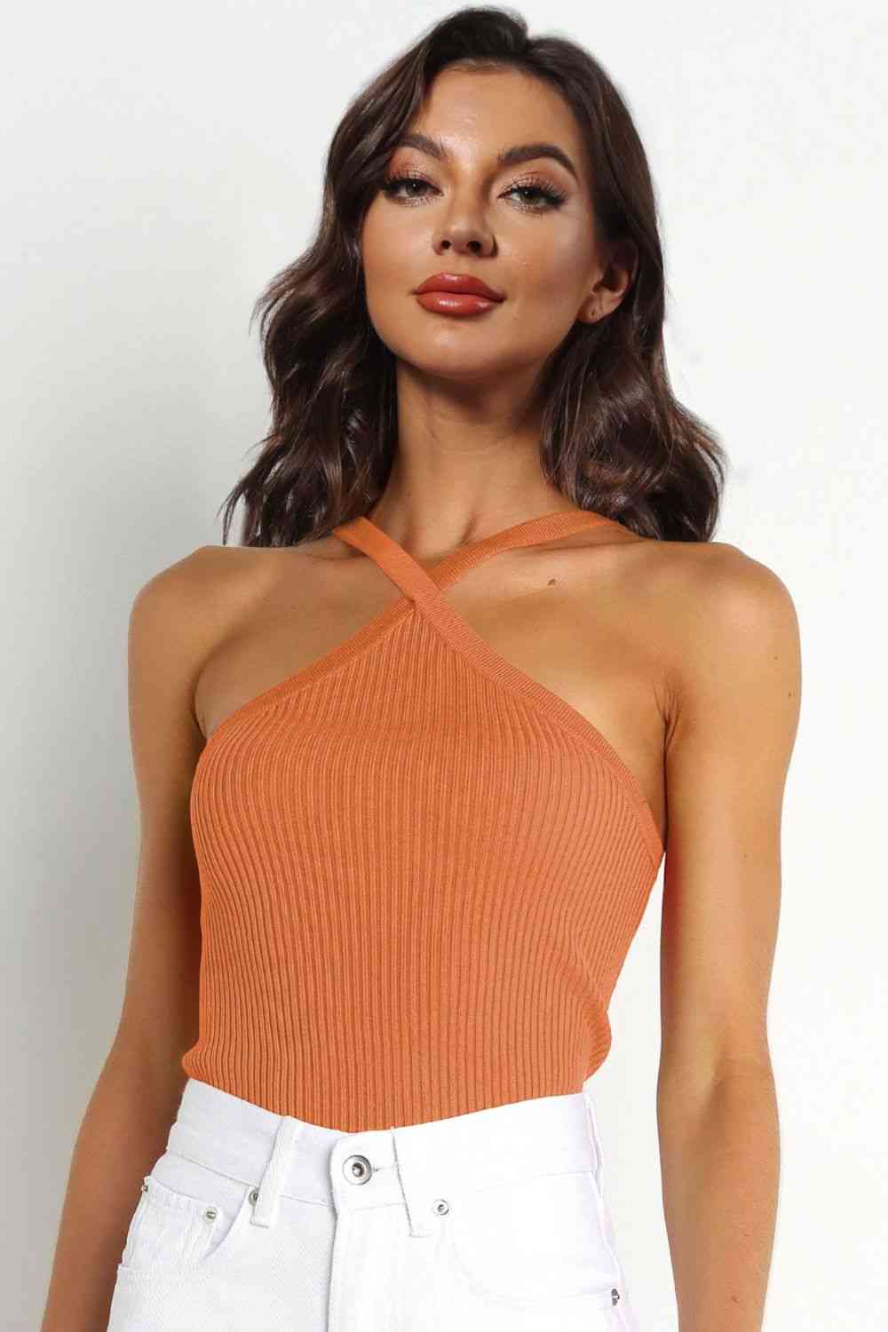 Top camisola de canalé