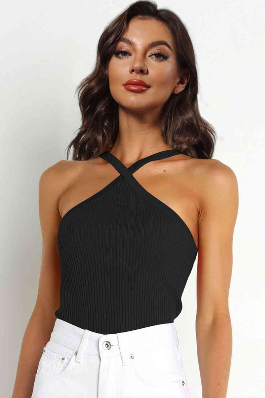 Top camisola de canalé