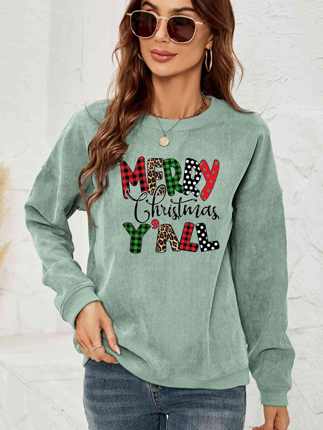 FELIZ NAVIDAD Y'ALL Sudadera gráfica