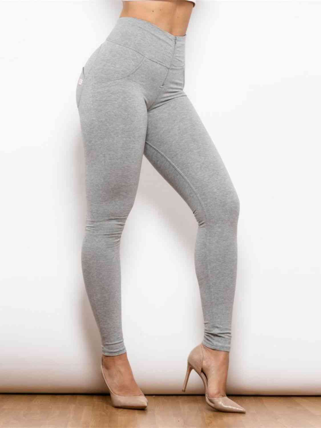 Leggings de cintura alta con detalle de cremallera de tamaño completo