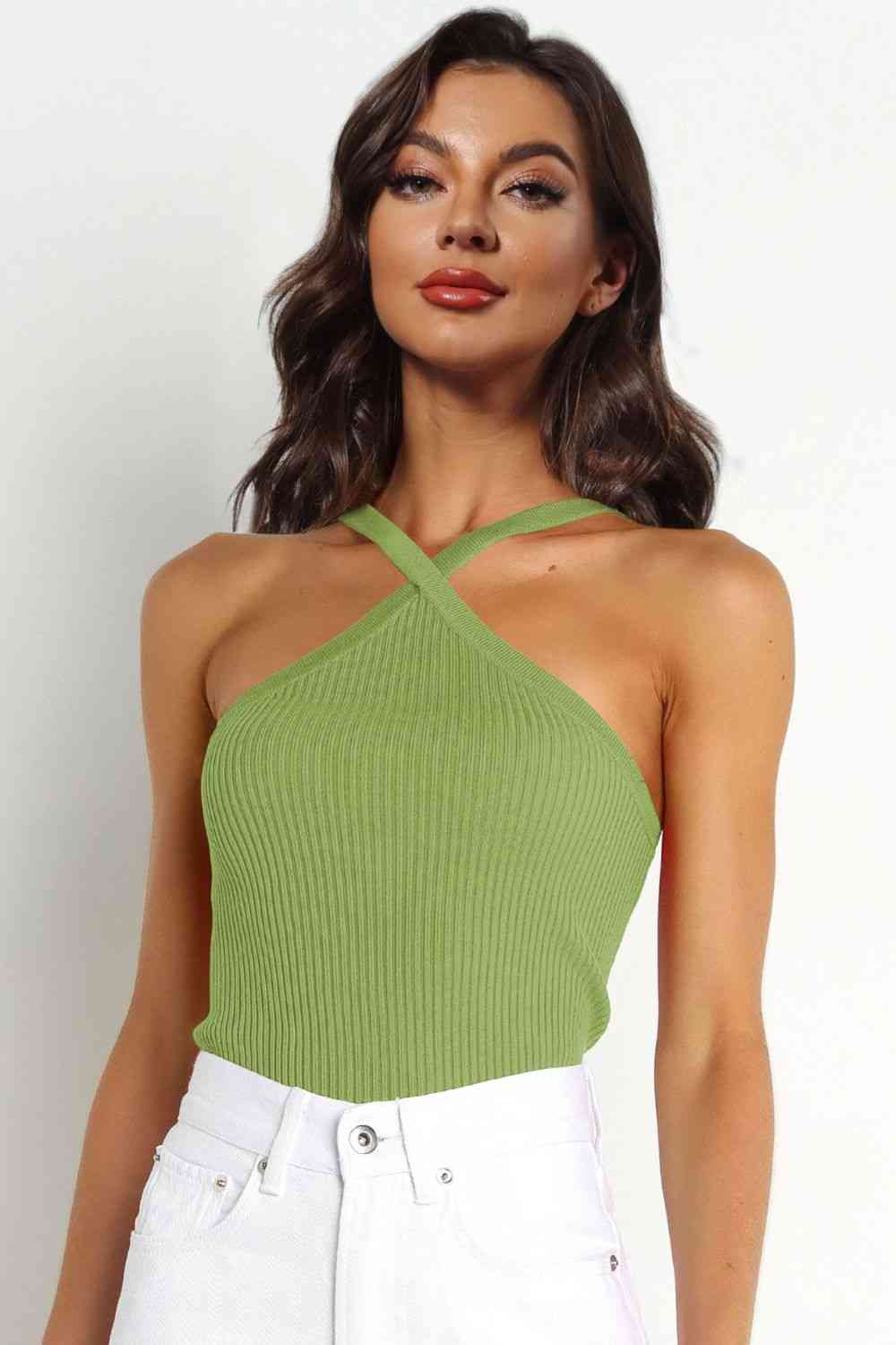 Top camisola de canalé