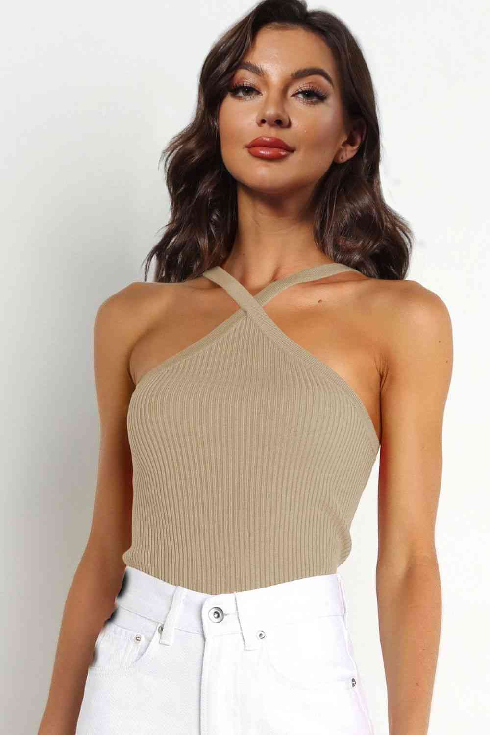 Top camisola de canalé