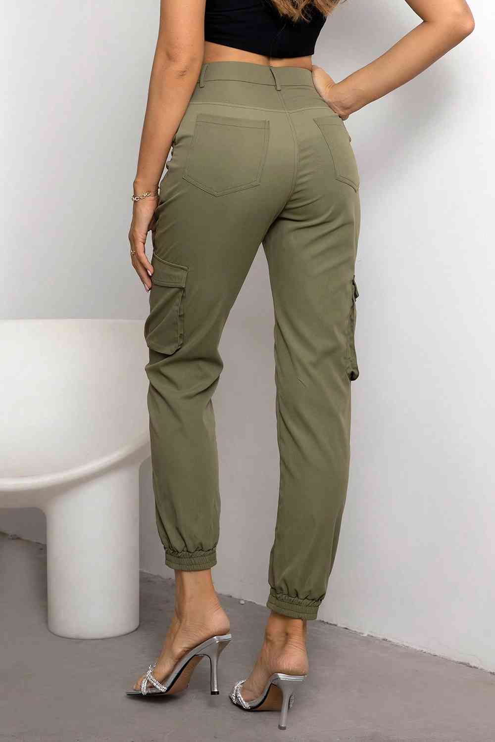 Pantalones cargo de cintura alta