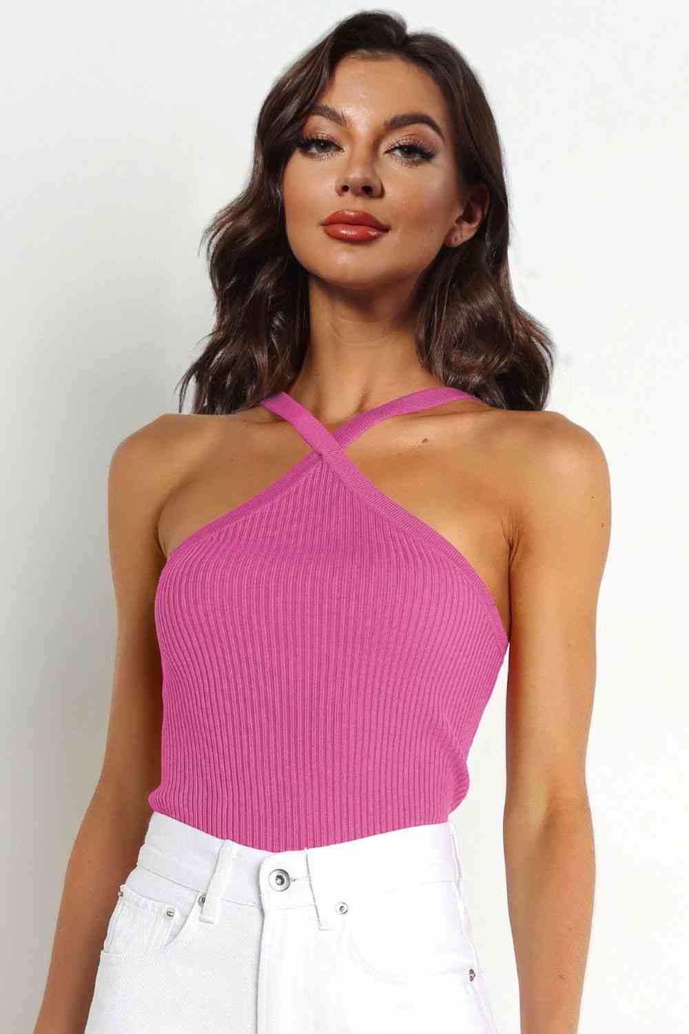 Top camisola de canalé