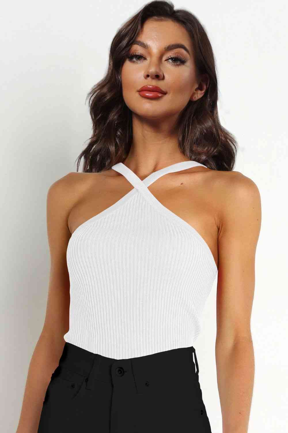 Top camisola de canalé