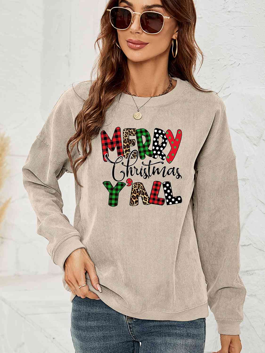 FELIZ NAVIDAD Y'ALL Sudadera gráfica